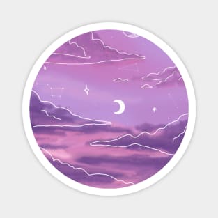 Purple Sunset View Magnet